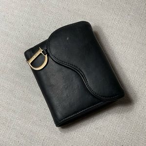 Authentic Dior Saddle Ostrich Leather Wallet